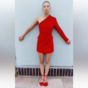 ZARA ASYMMETRIC BLAZER DRESS BLOGGERS FAVORITE